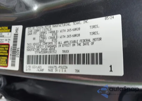 2024 Toyota Tundra Platinum 4Wd from USA, damaged, VIN 5TFNA5DB0RX201512